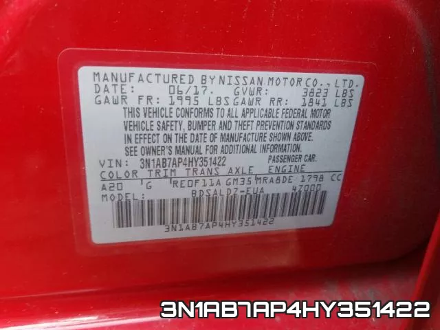 3N1AB7AP4HY351422 фото 2