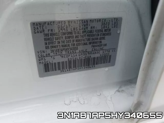 3N1AB7AP5HY340655 фото 2