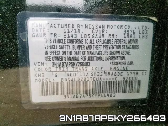 3N1AB7AP5KY266483 фото 2