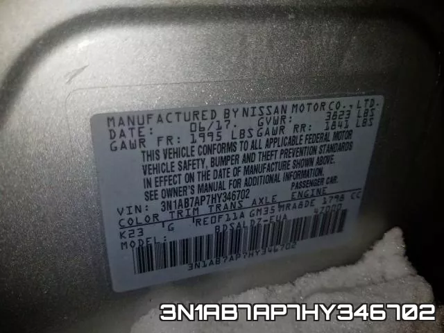 3N1AB7AP7HY346702 фото 2