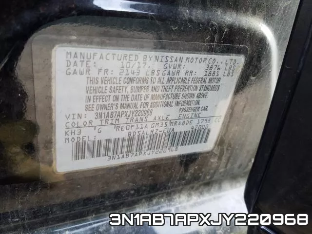 3N1AB7APXJY220968 фото 2