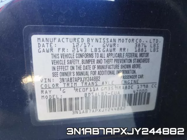 3N1AB7APXJY244882 фото 2