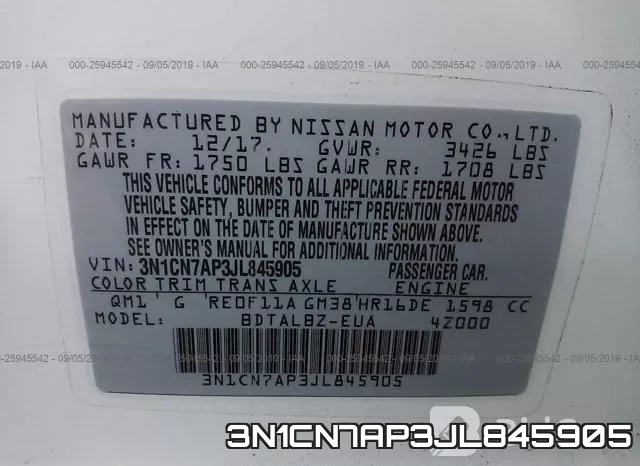 3N1CN7AP3JL845905 фото 10