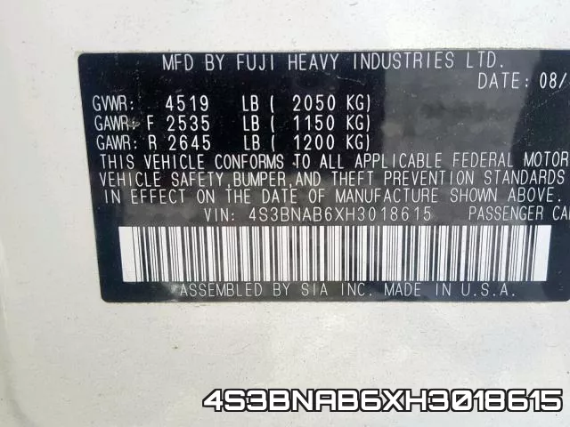 4S3BNAB6XH3018615 фото 2