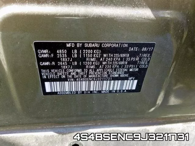 4S4BSENC9J3211731 фото 2