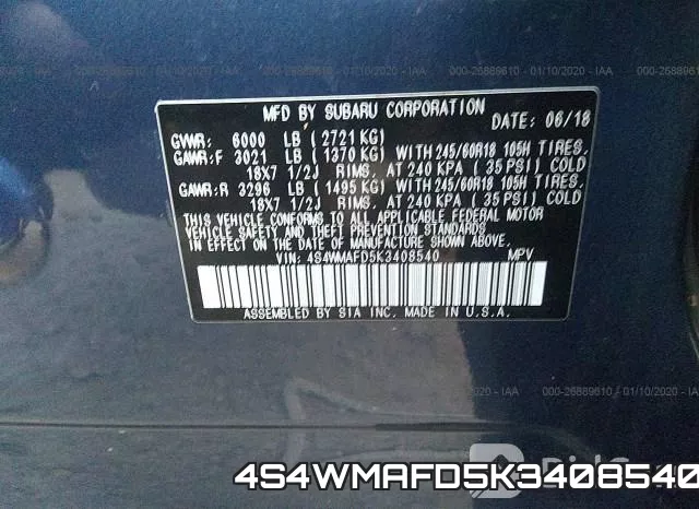 4S4WMAFD5K3408540 фото 10