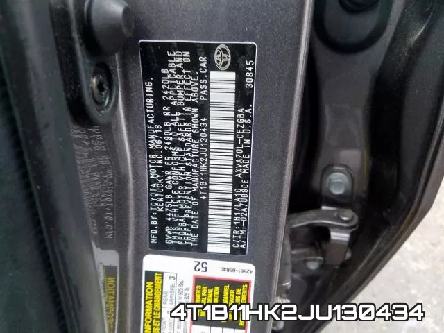 4T1B11HK2JU130434 фото 2