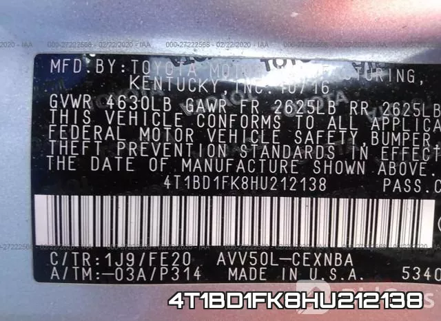 4T1BD1FK8HU212138 фото 10