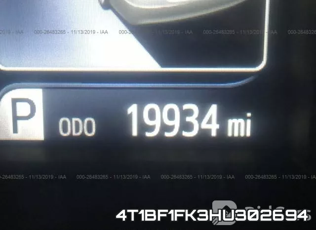 4T1BF1FK3HU302694 фото 8