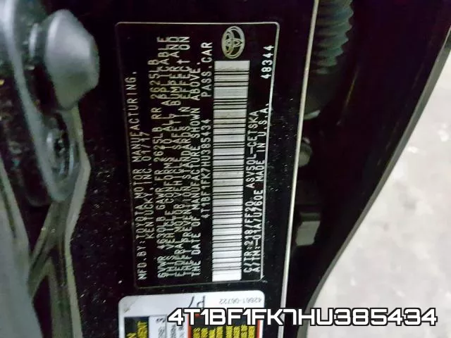 4T1BF1FK7HU385434 фото 2