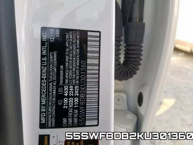 55SWF8DB2KU301360 фото 2
