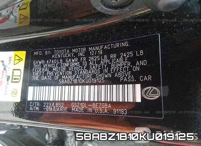 58ABZ1B10KU019125 фото 10