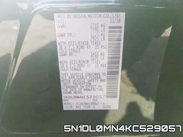 5N1DL0MN4KC529057 фото 2