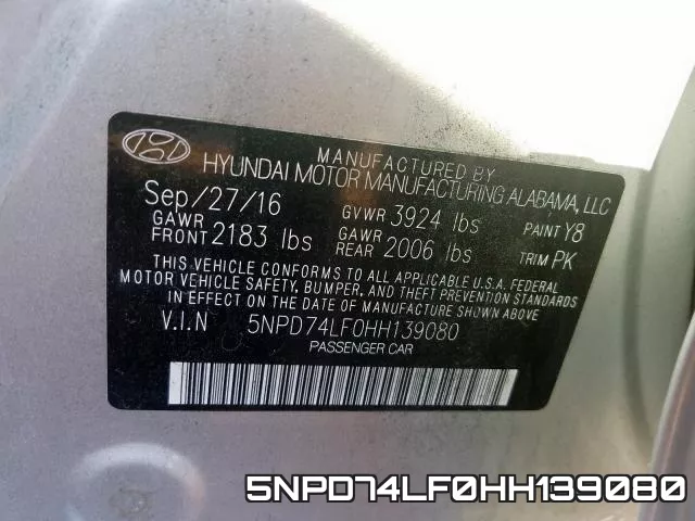 5NPD74LF0HH139080 фото 2
