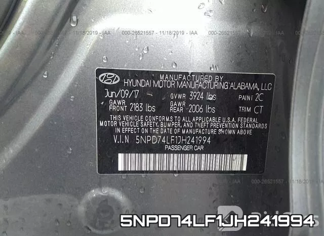 5NPD74LF1JH241994 фото 10