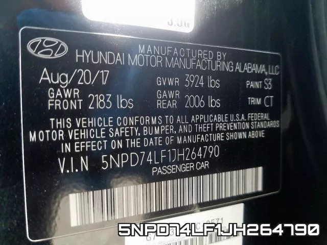 5NPD74LF1JH264790 фото 2