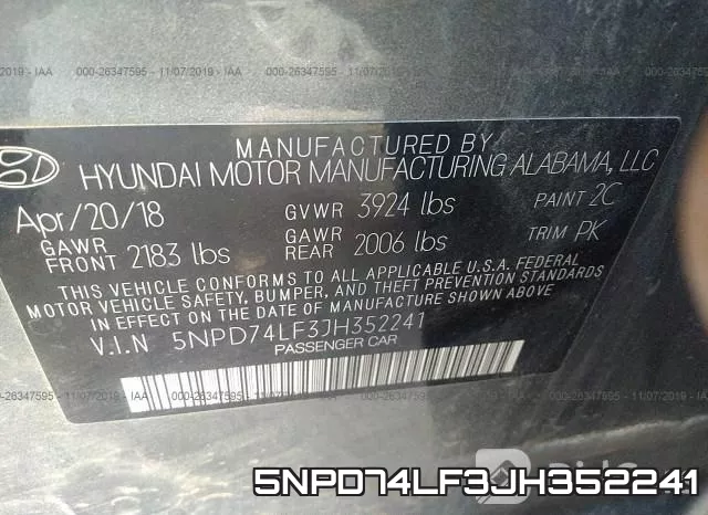 5NPD74LF3JH352241 фото 10