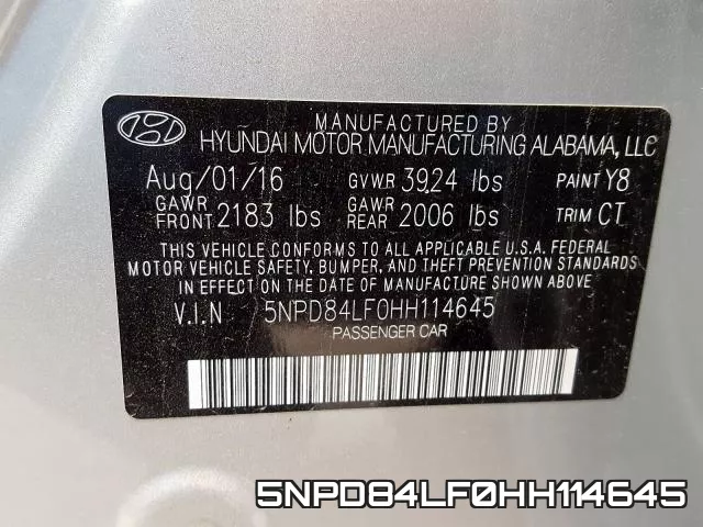 5NPD84LF0HH114645 фото 2