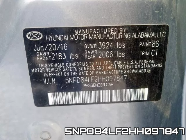 5NPD84LF2HH097847 фото 2