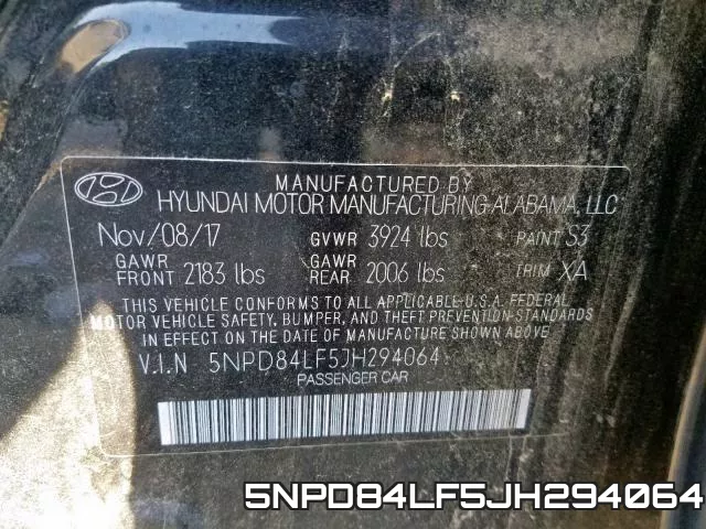 5NPD84LF5JH294064 фото 2