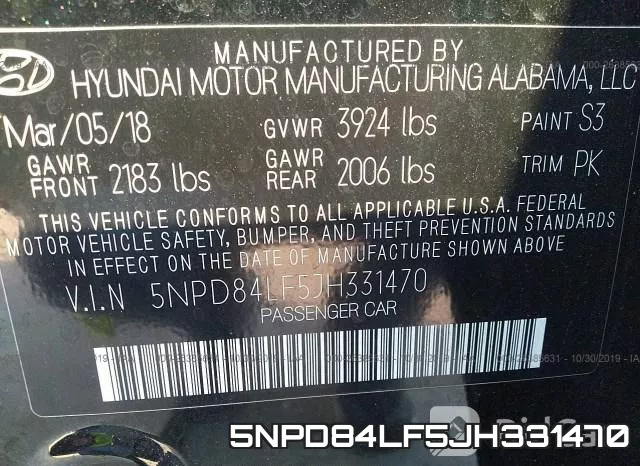 5NPD84LF5JH331470 фото 10