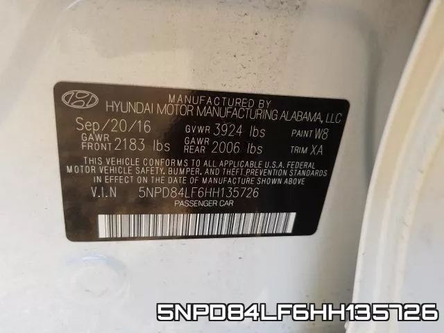 5NPD84LF6HH135726 фото 2