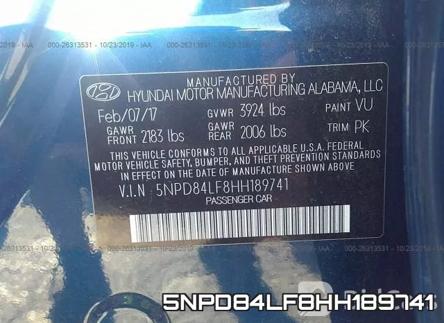 5NPD84LF8HH189741 фото 10