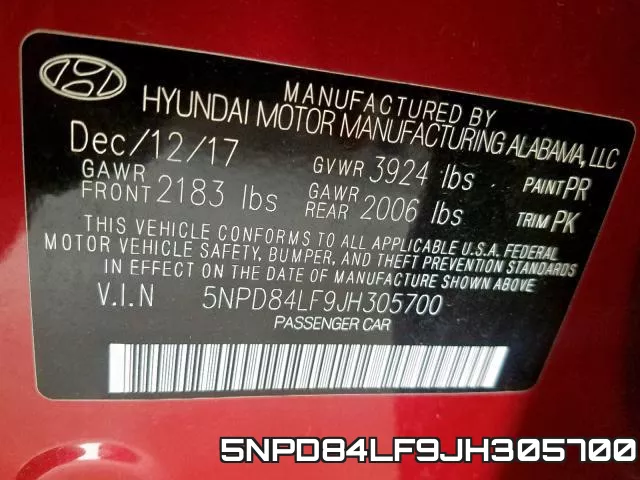 5NPD84LF9JH305700 фото 2