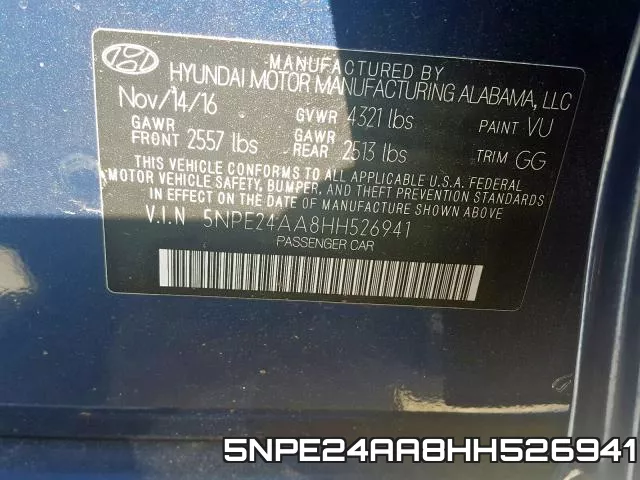 5NPE24AA8HH526941 фото 2