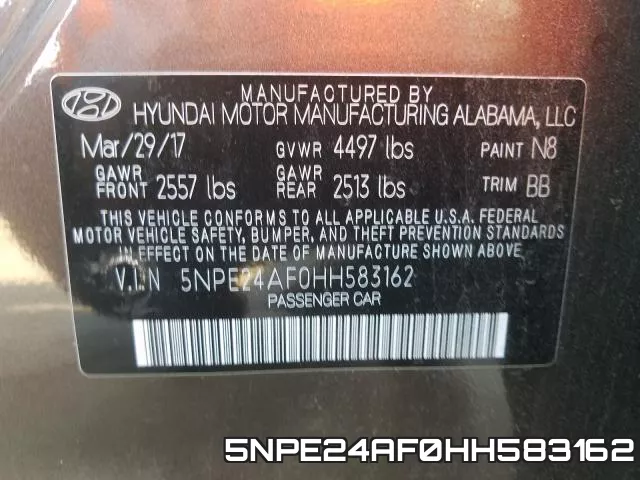 5NPE24AF0HH583162 фото 2