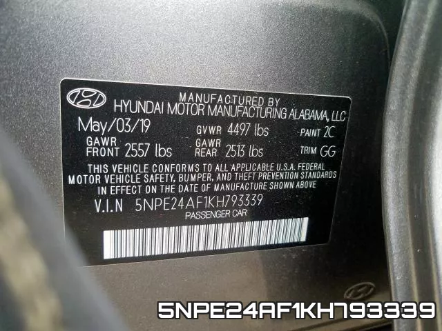 5NPE24AF1KH793339 фото 2