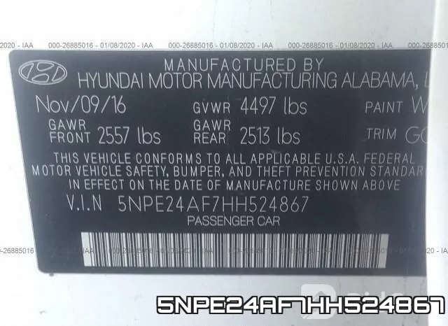 5NPE24AF7HH524867 фото 10