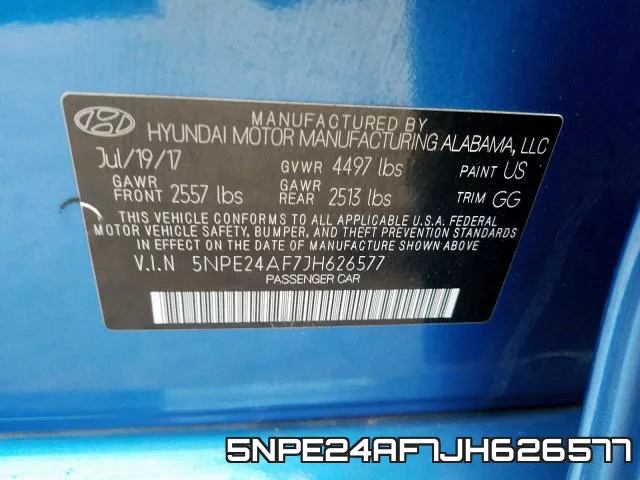 5NPE24AF7JH626577 фото 2