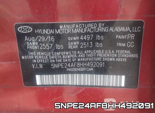 5NPE24AF8HH492091 фото 10