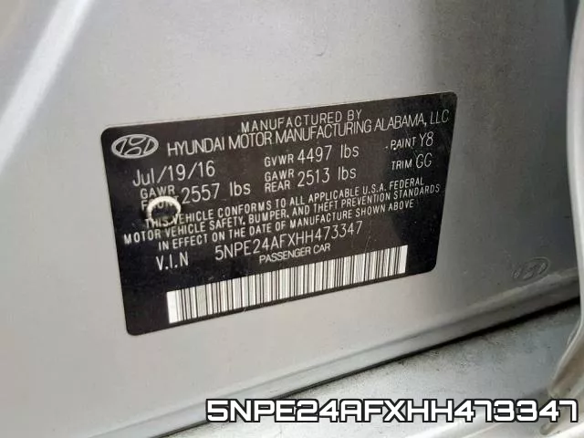 5NPE24AFXHH473347 фото 2