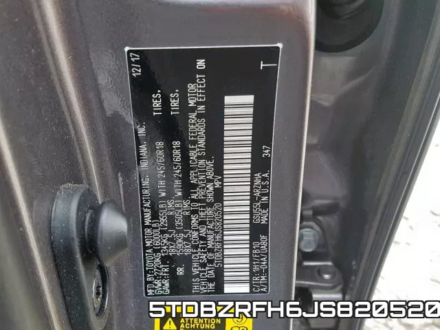 5TDBZRFH6JS820520 фото 2