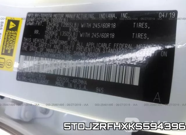 5TDJZRFHXKS594396 фото 10