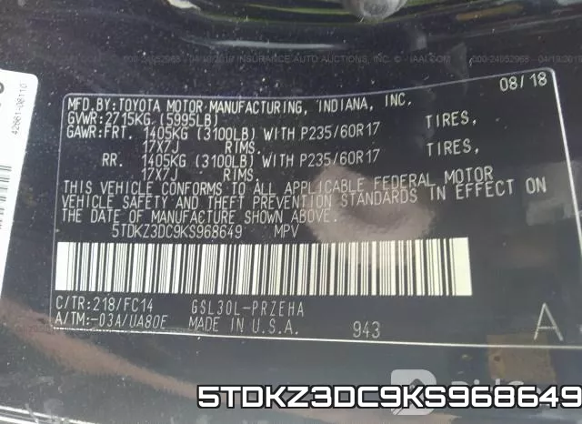 5TDKZ3DC9KS968649 фото 10