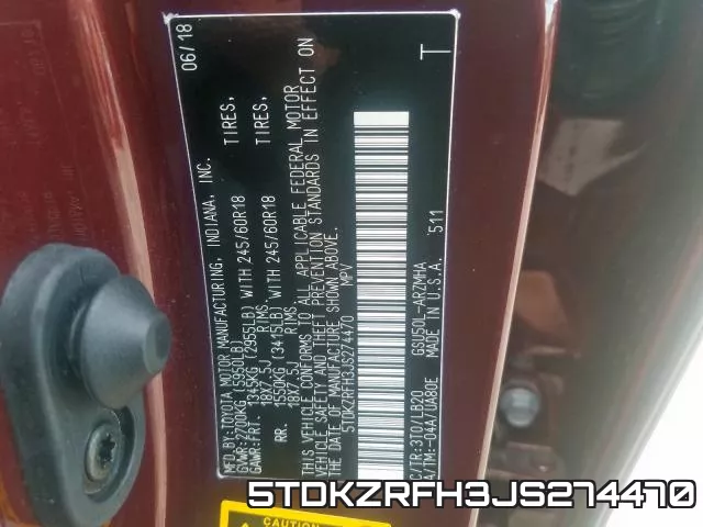 5TDKZRFH3JS274470 фото 2