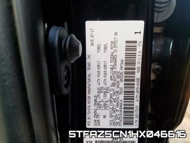 5TFAZ5CN1HX046616 фото 2
