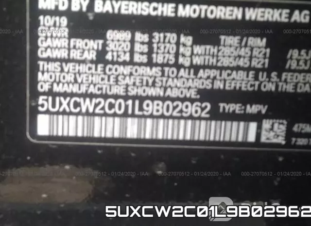 5UXCW2C01L9B02962 фото 10