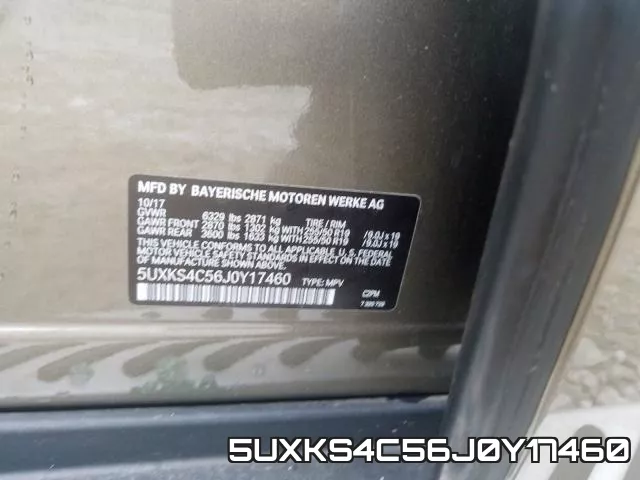 5UXKS4C56J0Y17460 фото 2