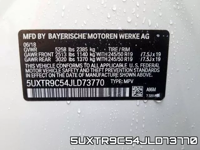 5UXTR9C54JLD73770 фото 2