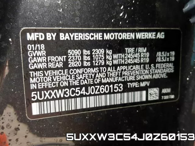 5UXXW3C54J0Z60153 фото 2
