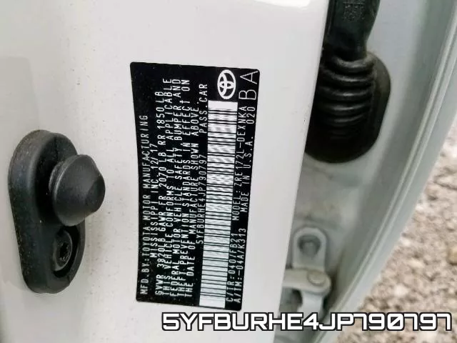 5YFBURHE4JP790797 фото 2