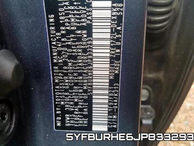 5YFBURHE6JP833293 фото 2