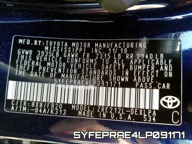 5YFEPRAE4LP091171 фото 2
