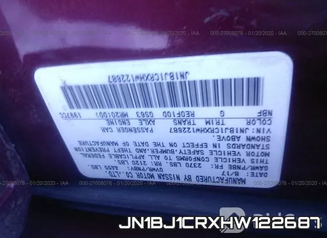 JN1BJ1CRXHW122687 фото 10