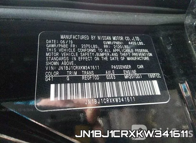 JN1BJ1CRXKW341611 фото 10