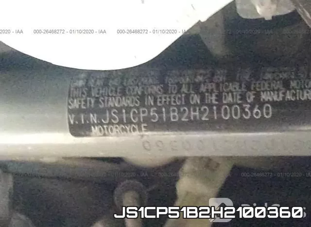 JS1CP51B2H2100360 фото 2